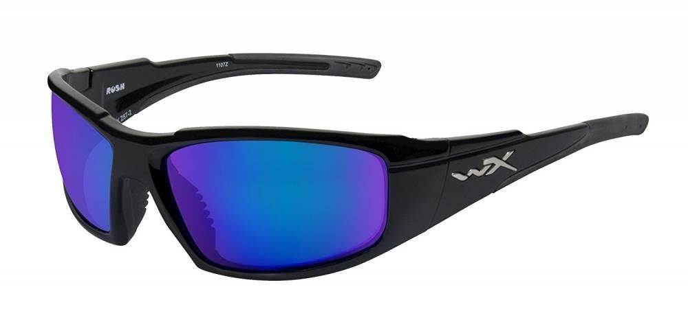 картинка Очки WX Rush Glasses-Polarised Blue Mirror Lens/Gloss Black Frame от магазина av-tactical